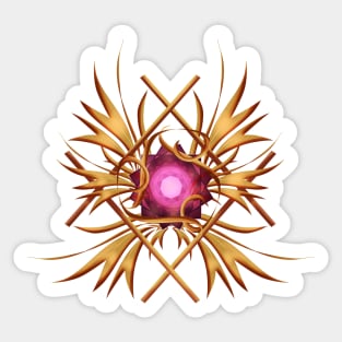 Bejeweled Wings of Gold Sticker